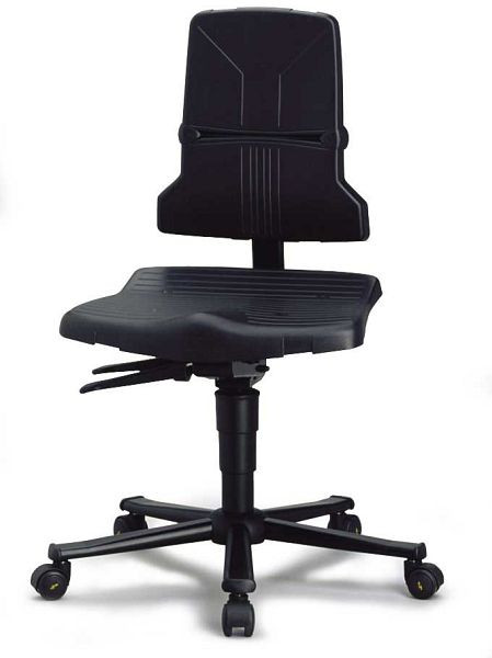 Manuflex Arbeitsdrehstuhl EPA-Line leitfähig, Rollen, Nieder, Synchron-Mechanik, LH1106