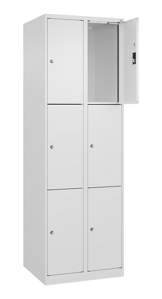 C+P Schließfachschrank Evolo PLUS, 6 Fächer, 1850x600x500mm, 9016/9016, 049000-203 S10020