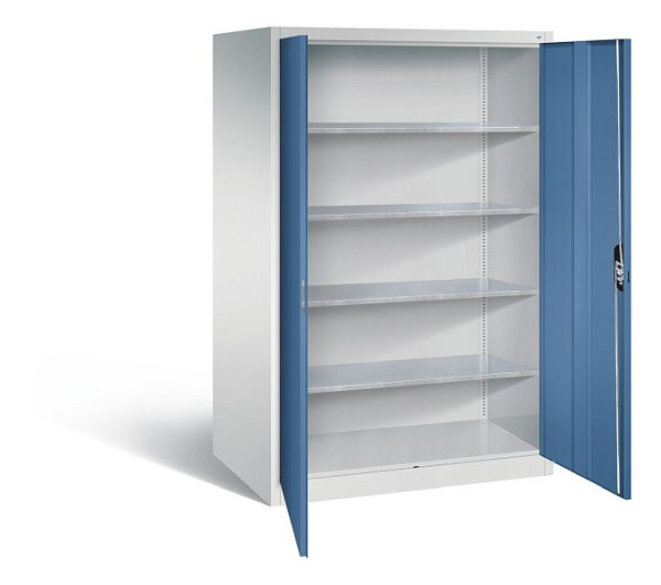 C+P Werkzeugschrank Acurado, H1950xB1200xT800mm, Farbe: Lichtgrau / Fernblau, Muldengriff, 8934-00 S10214