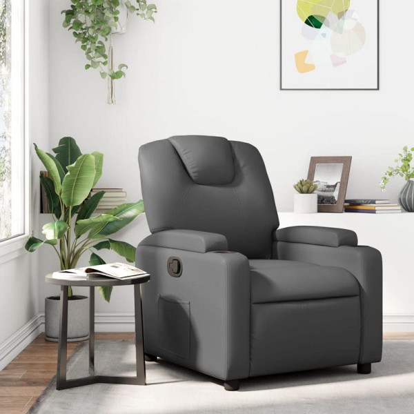 vidaXL Relaxsessel Grau Kunstleder, 3205542, 8721012180307