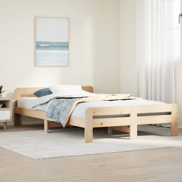 vidaXL Massivholzbett ohne Matratze 120x200 cm Kiefernholz, 855475