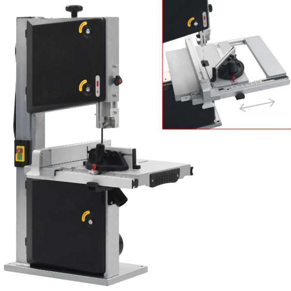 vidaXL Bandsäge Schnittbreite 245 mm, Schwarz und Silber, 144014