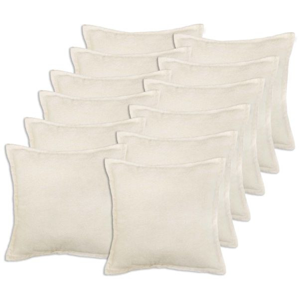 vidaXL Kissenbezug 12 pcs HOUTEN Creme 45 x 45 cm Bouclé, 918666
