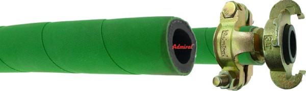 Admiral Superpress Gummi-Pressluftschlauch 3/4" - 20 m komplett eingebunden mit Sicherheits-Klauenkupplungen BD:10 bar, 1501c-019-20ke