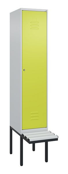 C+P Umkleidespind Classic PLUS, 2120x400x815mm, 7035/0024, Zylinderschloss, 0800407-12 S10025