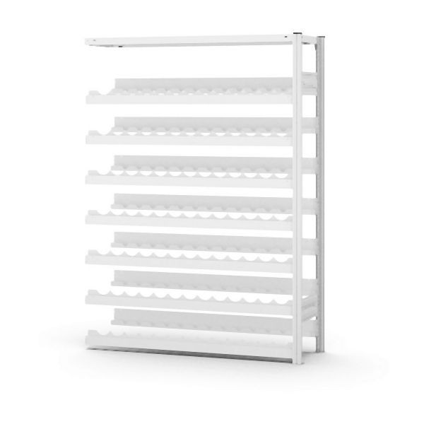 hofe Anbauregal, zerlegt mit 7 Einsätzen 1750 x 335 x 1310 mm, lichtgrau, HKA173175