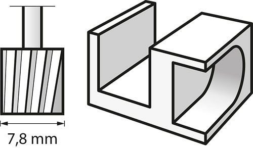 Bosch Hochgeschwindigkeits-Fräsmesser 7,8 mm, 26150115JA