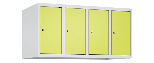 C+P Schrankaufsatz Classic PLUS, Aufsatzschrank, 7035/0024, Zylinderschlösser, 500x1000x500mm, 4 Abteile, 080090-49 S10025