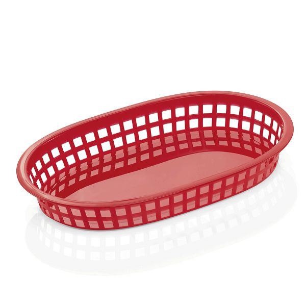 WAS Tischkorb, 27 x 18 x 4 cm, rot, Polyethylen, VE: 12 Stück, 3148271