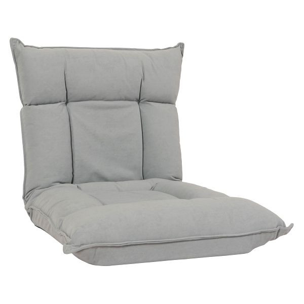 Mendler Bodensessel HWC-N44, Relaxsessel Bodenkissen Bodensofa Klappsessel 6 Relaxpositionen, stabiles Gestell Samt, hellgrau, 106912