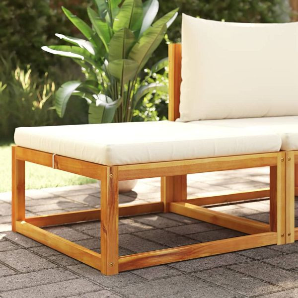 vidaXL Gartenhocker mit Kissen 65x65x29 cm Massivholz Akazie, 4008158