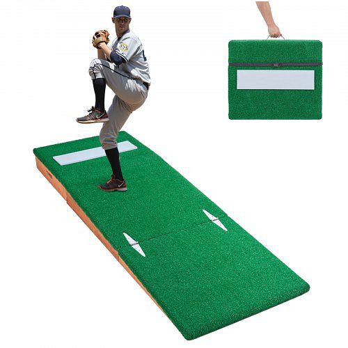 VEVOR tragbarer Pitching Mound 85 Zoll, Indoor/Outdoor Softball-Training, Antifade-Rasen & Pitching-Gummi, ZFXTQDZFX21K9CE8AV0