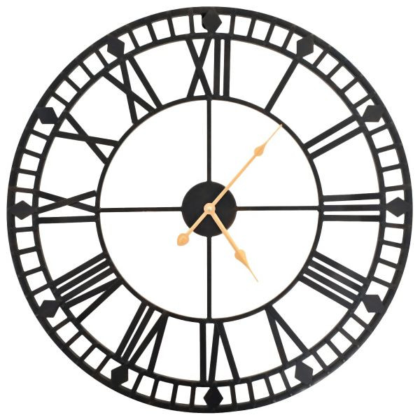 vidaXL Wanduhr Vintage mit Quarzwerk Metall 60 cm XXL, 50645