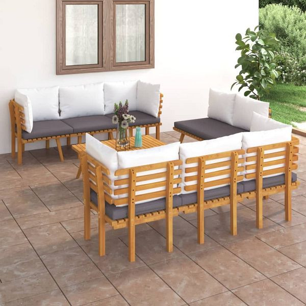 vidaXL 8-teilig Garten-Lounge-Set mit Kissen Massivholz Akazie, 3087013