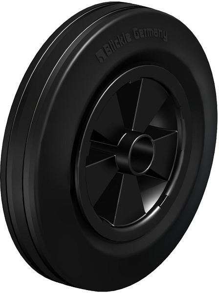 Blickle VPP 200/25G Rad aus Vollgummi, Schwarz, 13466