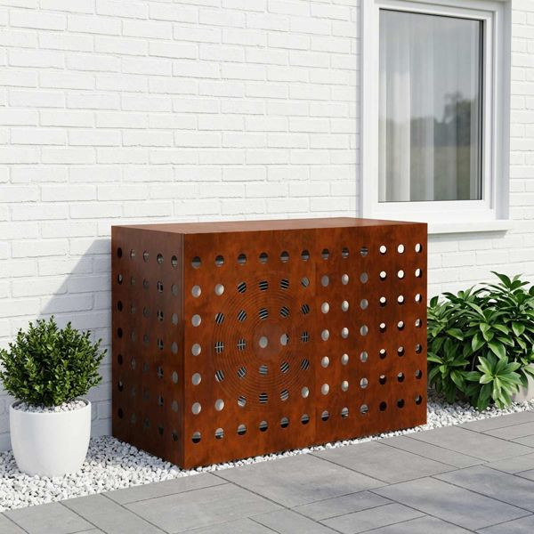 vidaXL Klimaanlagenabdeckung Rostoptik 90 x 40 x 60 cm Wetterfeststahl, 8014128