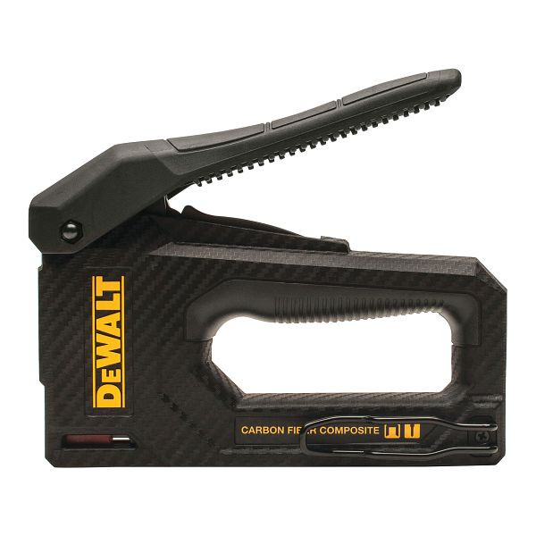 DeWalt 2-in-1 Karbonfaser Handtacker und Nagler für 6-14mm Klammern und 12, 15mm Stiftnägel Typ 18, DWHT80276-0