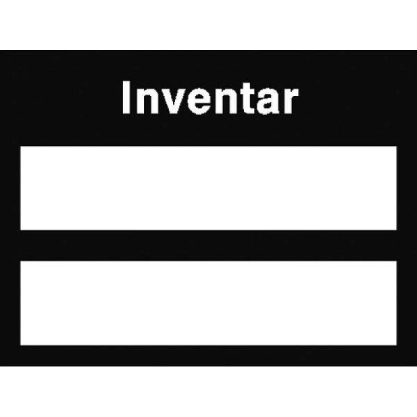 Stein HGS Inventarkennzeichnungetiketten, schwarz, Maße (BxH): 40 x 30 mm, 30.1758