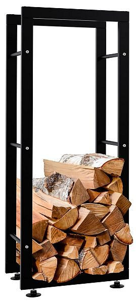 CLP Kaminholzständer Keri V2 25x40x100 mm, schwarz, 151081701