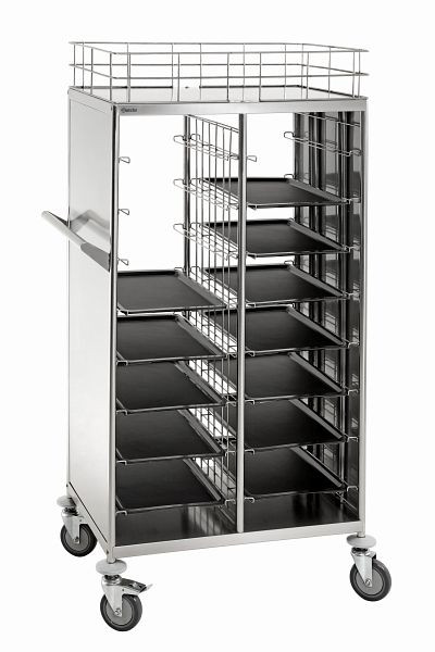Bartscher Tablettwagen TT1600, Ausgelegt für: Kantinen-Norm-Tabletts (443 x 343 mm), GN-Behälter 1/1 GN (nicht GN-Tabletts), 300083, 4015613587615
