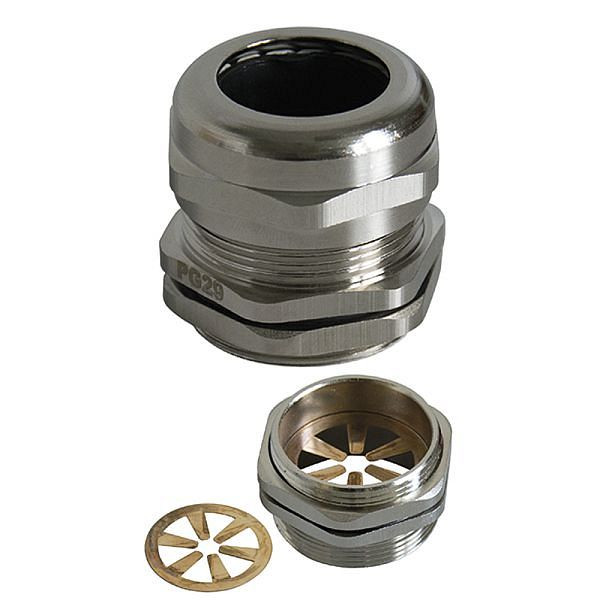 Haupa EMV Kabelverschraubung Messing vernickelt, IP68, komplett montiert13,5, VE: 10 Stück, 250672