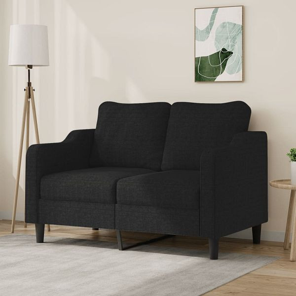 vidaXL 2-Sitzer-Sofa Schwarz 120 cm Stoff (Polyester), 359355
