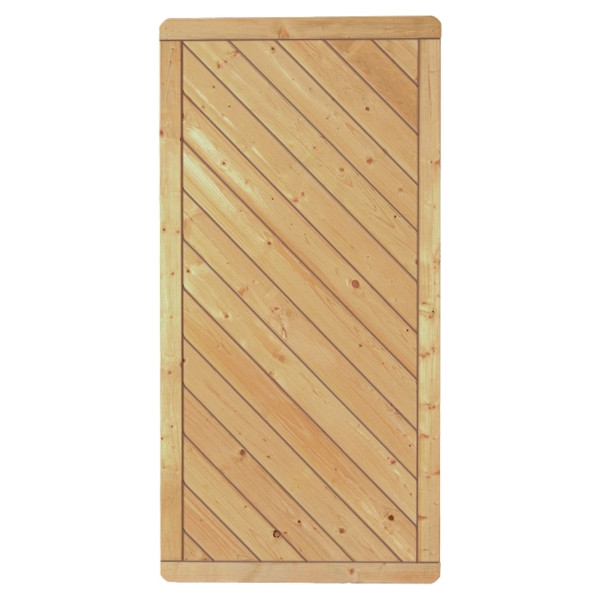 T&J CLASSIC-Serie-Diagonal, Zaunelement 90 x 180 cm, kdi-grün, Rahmen 40/70 mm, Profilbretter 16/118 mm, 27922