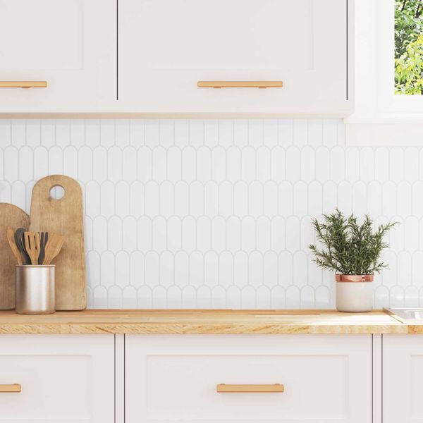 vidaXL Dekorative Aufkleber 50 pcs Weiß 30 x 30 x 0,8 cm, 42021295