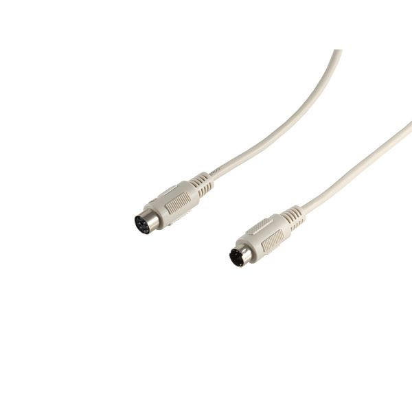 S-Conn PS2 Verlängerung, 6-pol Mini DIN-Stecker auf 6-pol Mini DIN-Kupplung, 5,0m, 78106-5