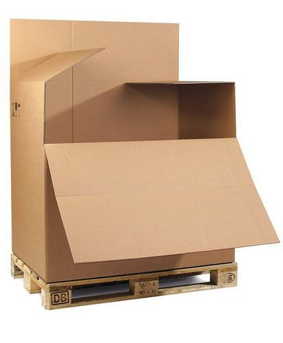 DENIOS Paletten-Container 2-wellig, 780 x 580 x 750 mm, Qualität 2.40BC, VE: 10 Stück, 299431