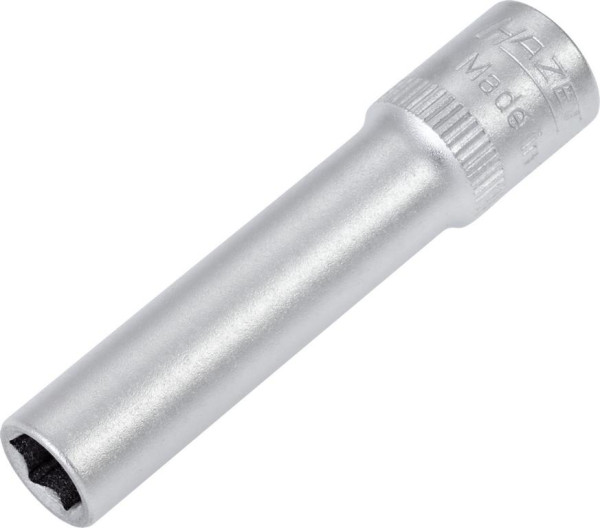 Hazet Steckschlüsseleinsatz, Sechskant, Vierkant hohl 6,3 mm (1/4 Zoll), 6 mm, Lange Ausführung Mit Rändelung, 850LG-6
