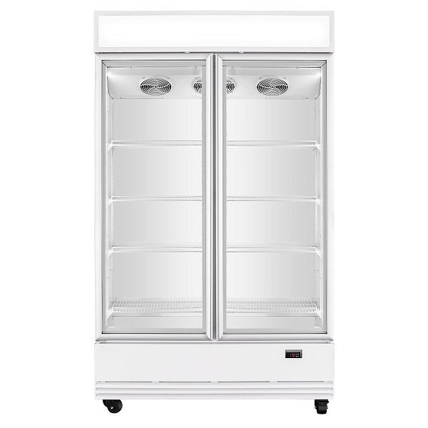 Vaiotec TOPLINE Getränkekühlschrank 870 Liter mit Leuchtaufsatz "weiß", 11416