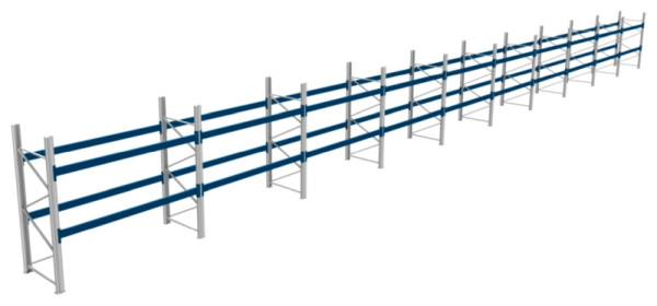 BITO Palettenregal P2 2505x1100x28400 Komplettregal, 2E, 800 RAL5010 U, 56410