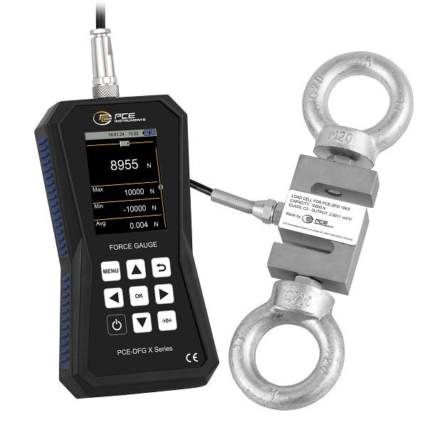 PCE Instruments Kraftmessgerät, Messbereich 0 bis 10000 N, PCE-DFG 10K X