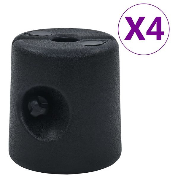 vidaXL Pavillon-Gewichte 4 Stück PE Schwarz, 47689