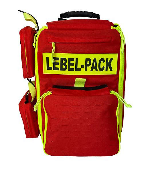 ultraMEDIC LEBEL PACK - Notfallrucksack für Lebensbedrohliche Einsatzlagen, rot, SAN-5010-RO