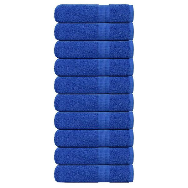 vidaXL Duschtücher 10 Stk. Blau 70x140 cm 360 g/m² 100% Baumwolle, 136715