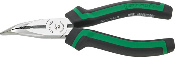 STAHLWILLE Telefonzange, Länge 160mm Kopf verchromt Griffe 2-Komponenten-Griffe, 67311160