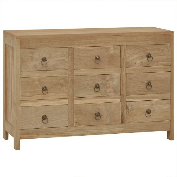 vidaXL Kommode 80x30x55 cm Massivholz Teak, 340739, 8720286818985