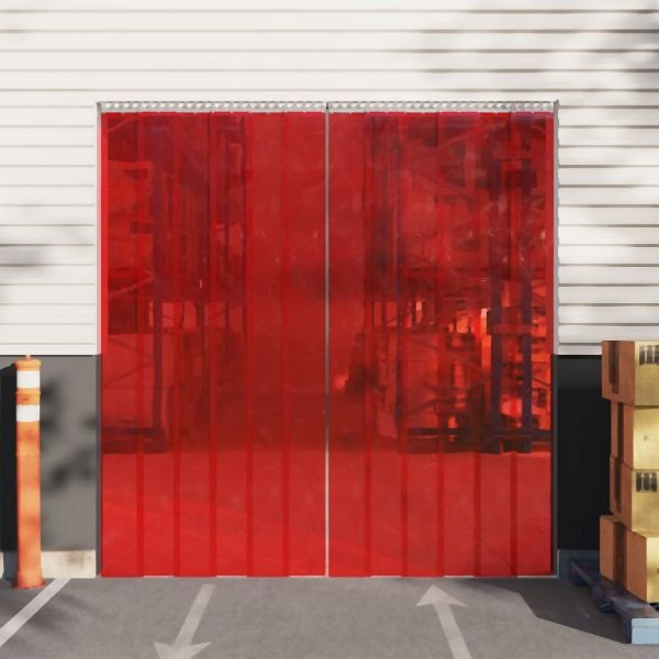 vidaXL Türvorhang Rot 200x1,6 mm 10 m PVC, 153865, 8720845811013