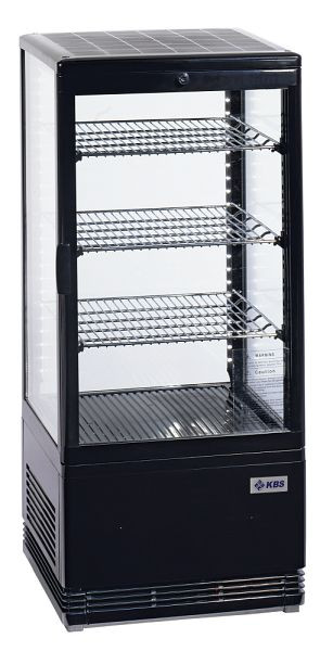 KBS Tischkühlvitrine RT-78 G LED, schwarz, mit LED Beleuchtung, 9160786
