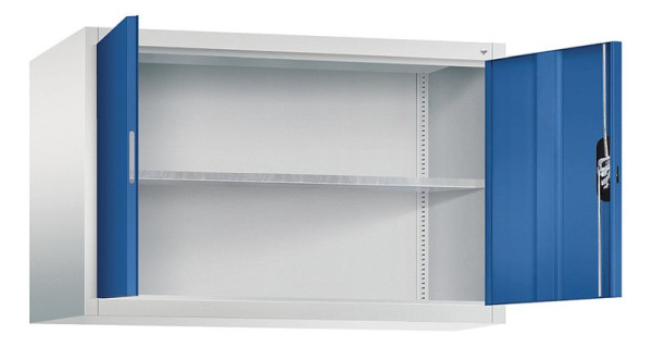C+P Aufsatzschrank Acurado, H790xB1200xT500mm, Farbe: Lichtgrau / Enzianblau, Muldengriff, 9485-009 S10090