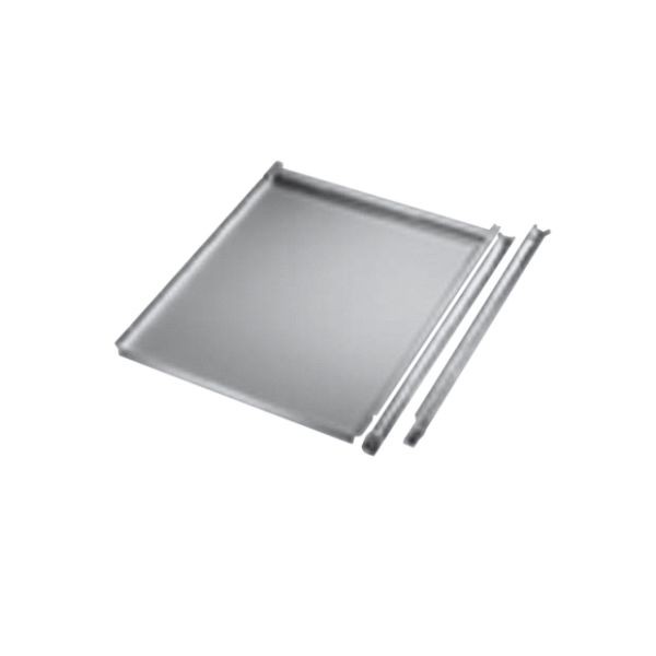 Manuflex Ausziehboden für Gehäuseunterbau mit Tür in Alusilber ähnlich RAL 9006, BxTxH = 460 x 545 x 19 mm, Alusilber, ZB2186.9006