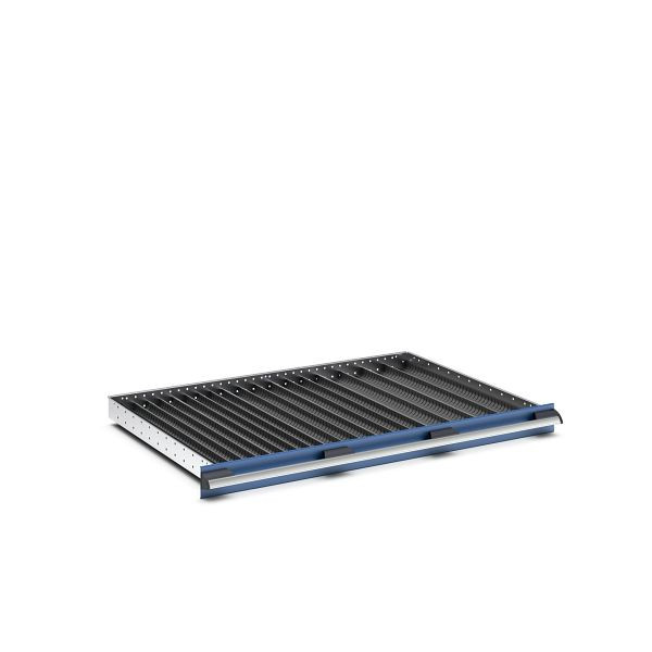 bott cubio Sortiment mit 30 Kompaktmulden 72 Steckwände, 1 Rinne, BxTxH: 1050x750x28mm, Kunststoff RAL 7011, 43020043