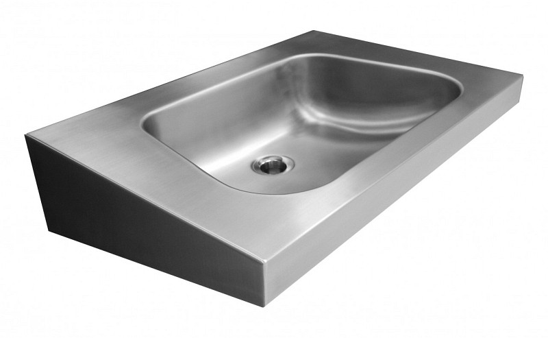 DREILICH Edelstahlverarbeitung Einzel - Waschtisch 310-600/ mit Hahnloch Ø35mm, 3502180185