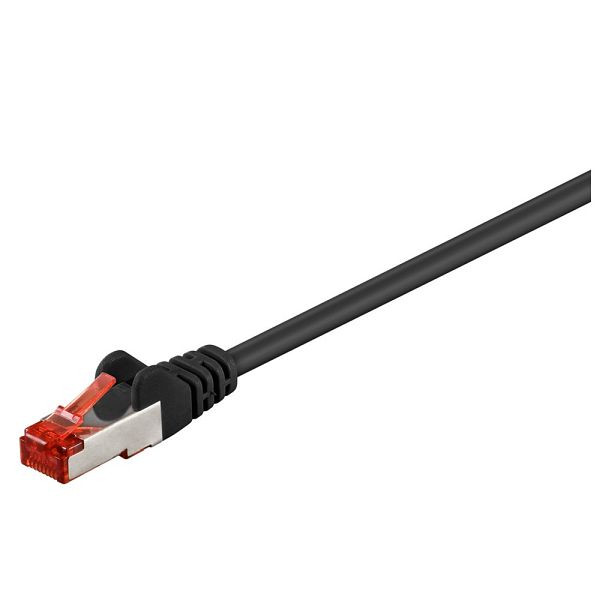 Dönges Patchkabel Cat. 6, 2x RJ45 mit S/FTP, 2 m, schwarz, 106412