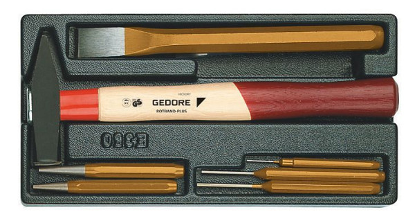 GEDORE Meißel-Sortiment in 1/3 ES-Modul, Griffmulden, 6613760
