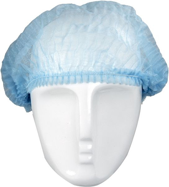 ASATEX Kopfhaube, Barettform, Polypropylen, latexfrei, 52cm Durchmesser, Farbe: blau, VE: 1000 Stück, CLIP52B