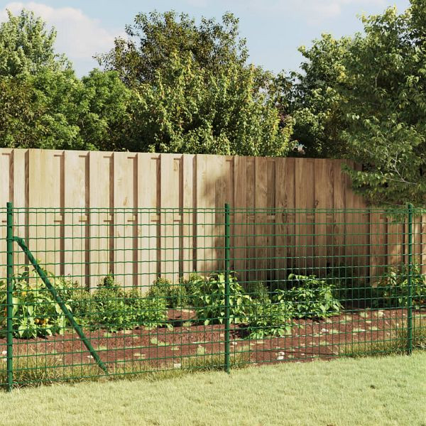 vidaXL Maschendrahtzaun mit Bodenflansch Grün 0,8x25 m, 154152