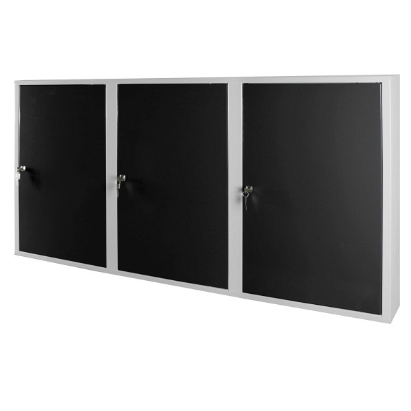 ADB Werkzeug-Wandschrank mit 3 Türen RAL7035/7016, 52593